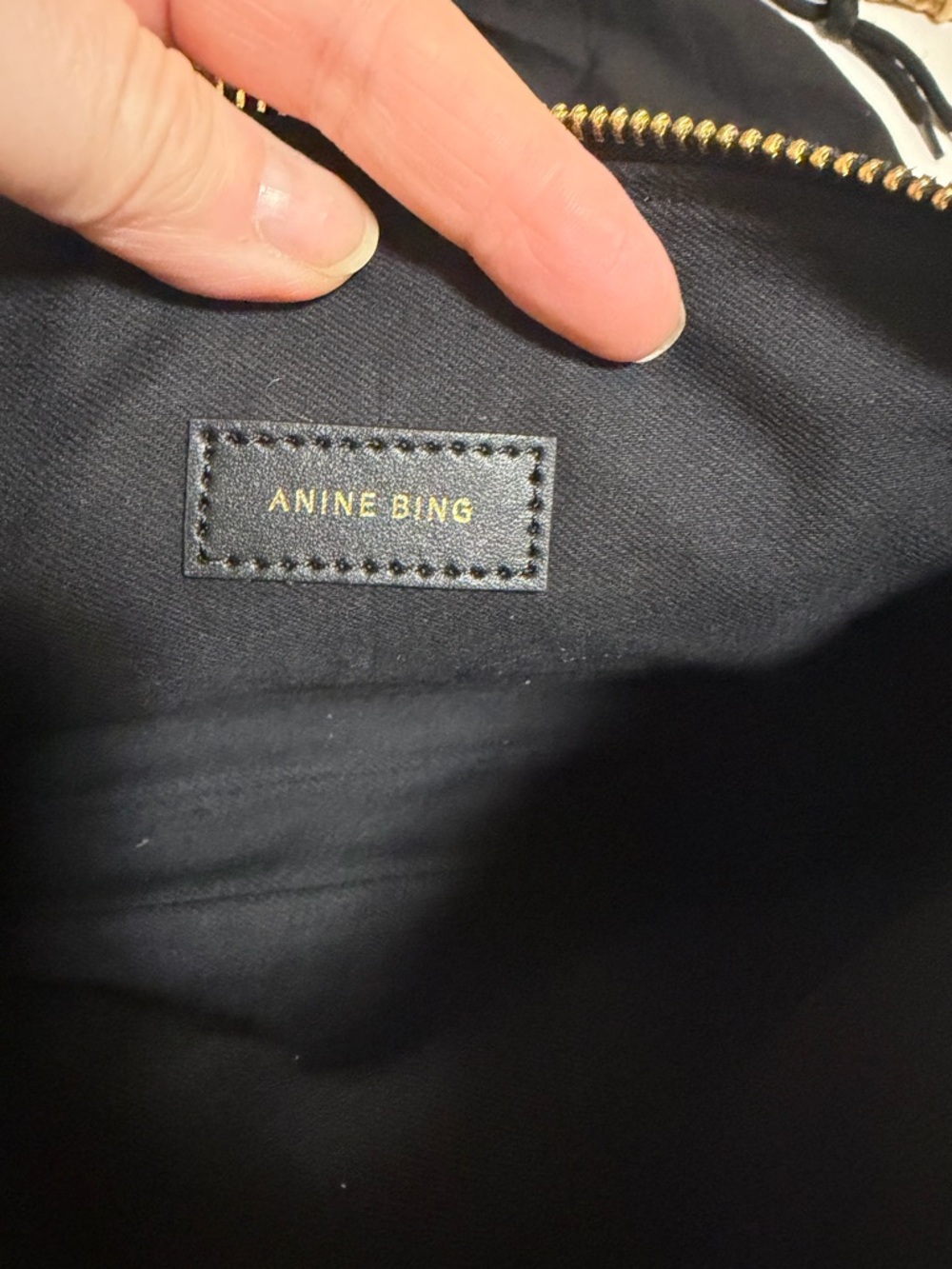 Anine Bing Mini Elly Black Studded Leather Shoulder Bag RARE - Picture 7 of 8